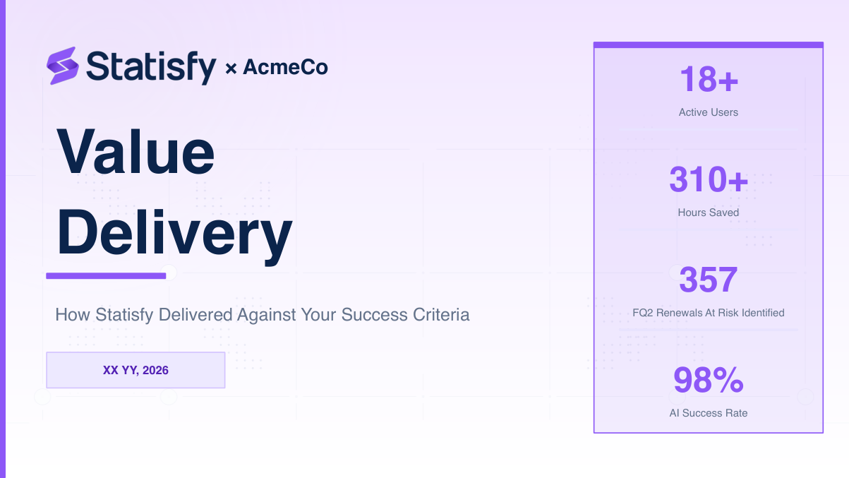 AcmeCo value-delivery deck — title slide
