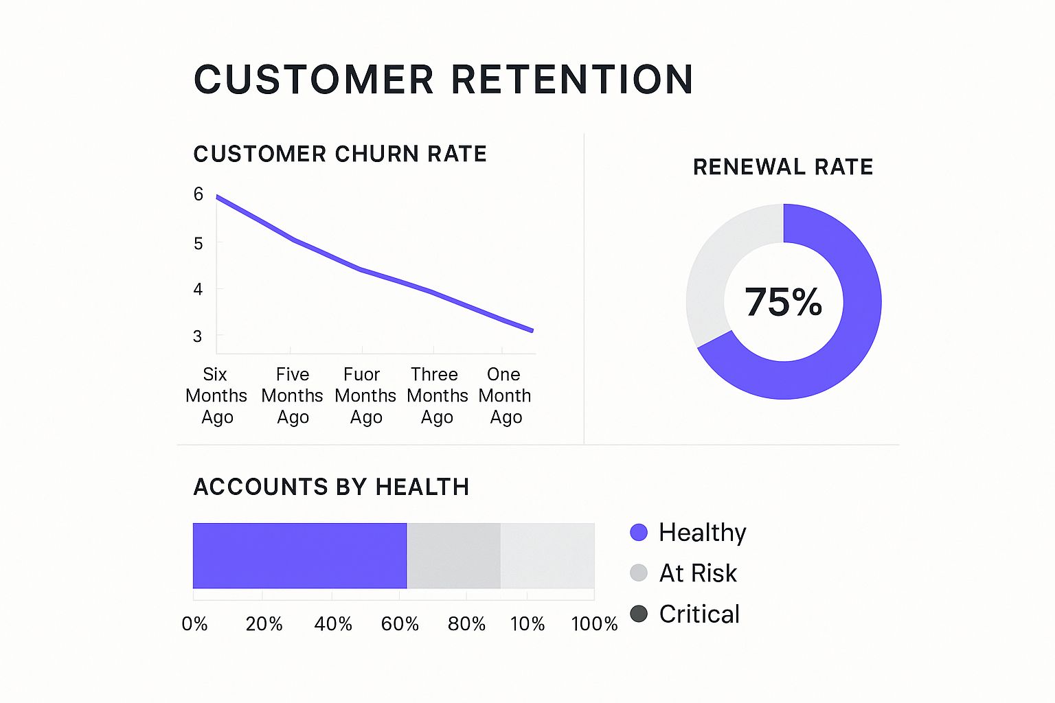 Infographic about customer health dashboard
